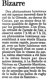 BIZARRE R&eacute;sum&eacute; des premiers articles