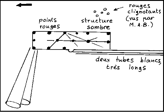 Ensemble de lum&egrave;res avec gros faisceaux &agrave; l'avant