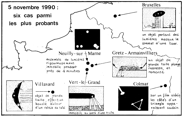 Carte des &laquo;&nbsp;6 cas parmi les plus probants&nbsp;&raquo;