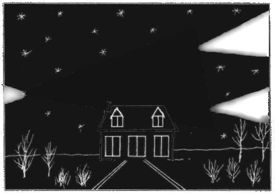 Le m&ecirc;me triangle sur fond noir