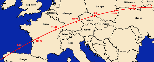 Trajectoire Royan-Strasbourg-Nurenberg